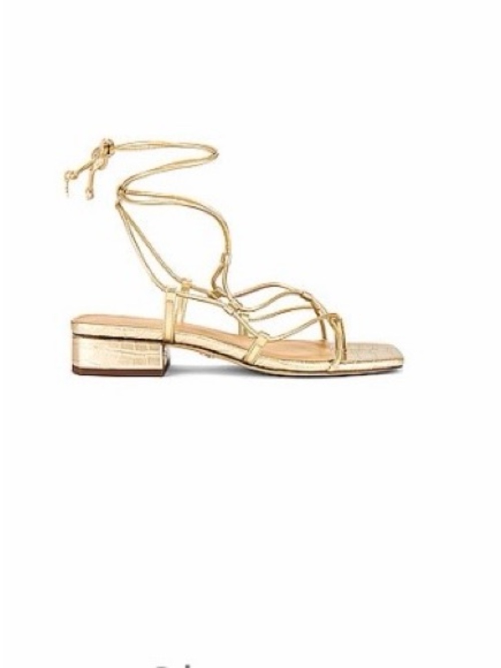 Sam Edelman Daffy Gold Lace-Up Sandal